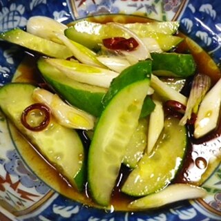 エシャロットキュウリのカンタン酢醤油サラダ